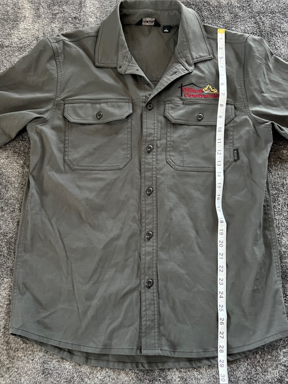 Kuiu Shirt Mens Large Gray Button Up Hunting Hiking Outdoors Hunter Hiker Logo - Picture 2 of 8